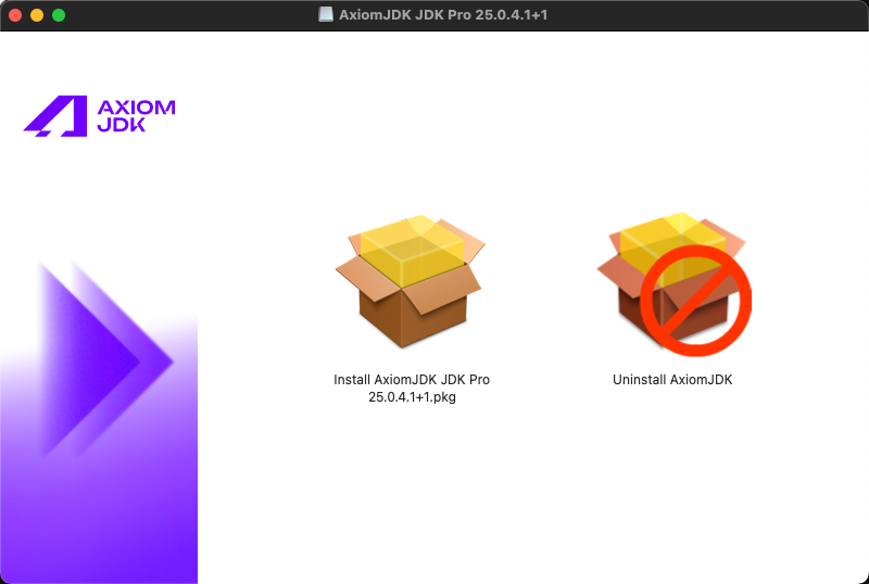 Установочный пакет  Axiom JDK Pro